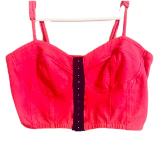 Sexy Hot Pink Crop Top NEW WITHOUT TAGS - Picture 2 of 7